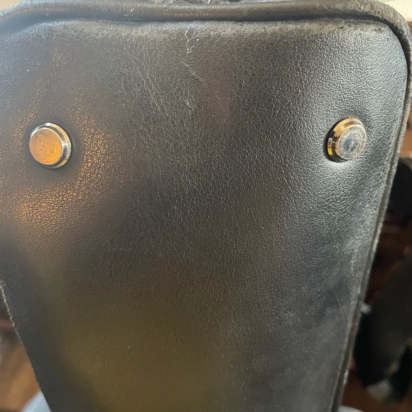 Kenneth Cole reaction black tote computer bag purse black zipper straps - Picture 10 of 11